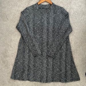 MOSSIMO MOCK TURTLE NECK GRAY KNIT MINI SWEATER DRESS SIZE L